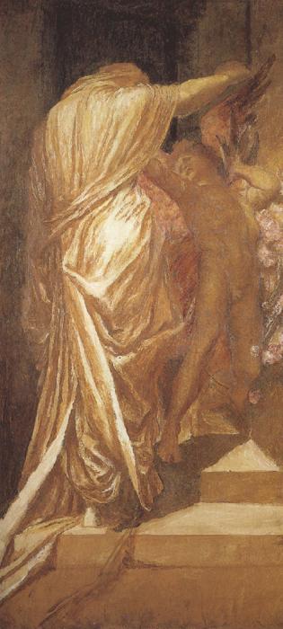 george frederic watts,o.m.,r.a. A Study for Love and Death (mk37) Sweden oil painting art